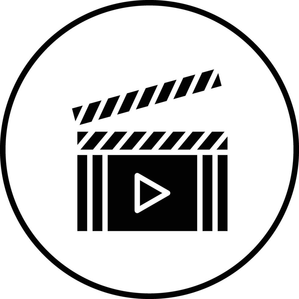 Vektorsymbol für die Filmklappe vektor