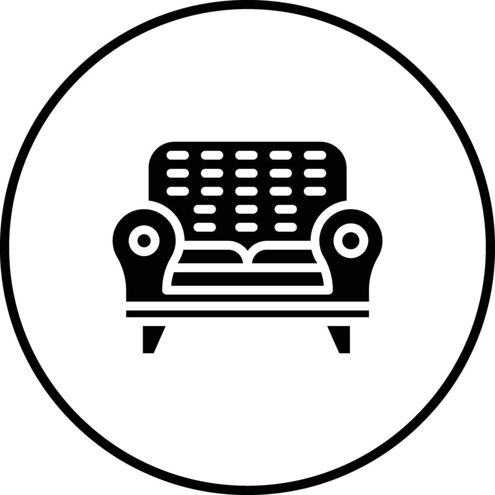 Sofa-Vektor-Symbol vektor