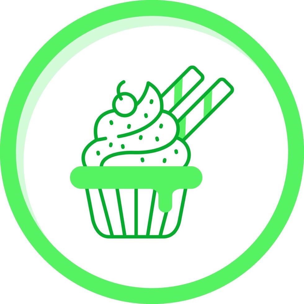 Cupcake Grün mischen Symbol vektor