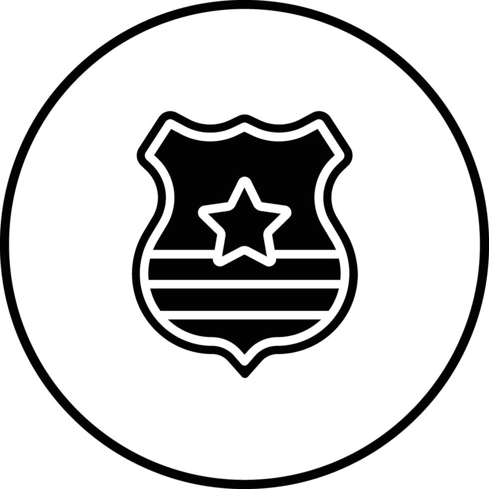 Vektorsymbol für Polizeiabzeichen vektor