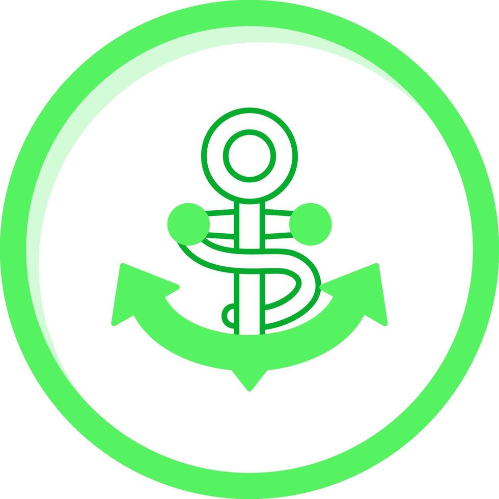 Anker Grün mischen Symbol vektor