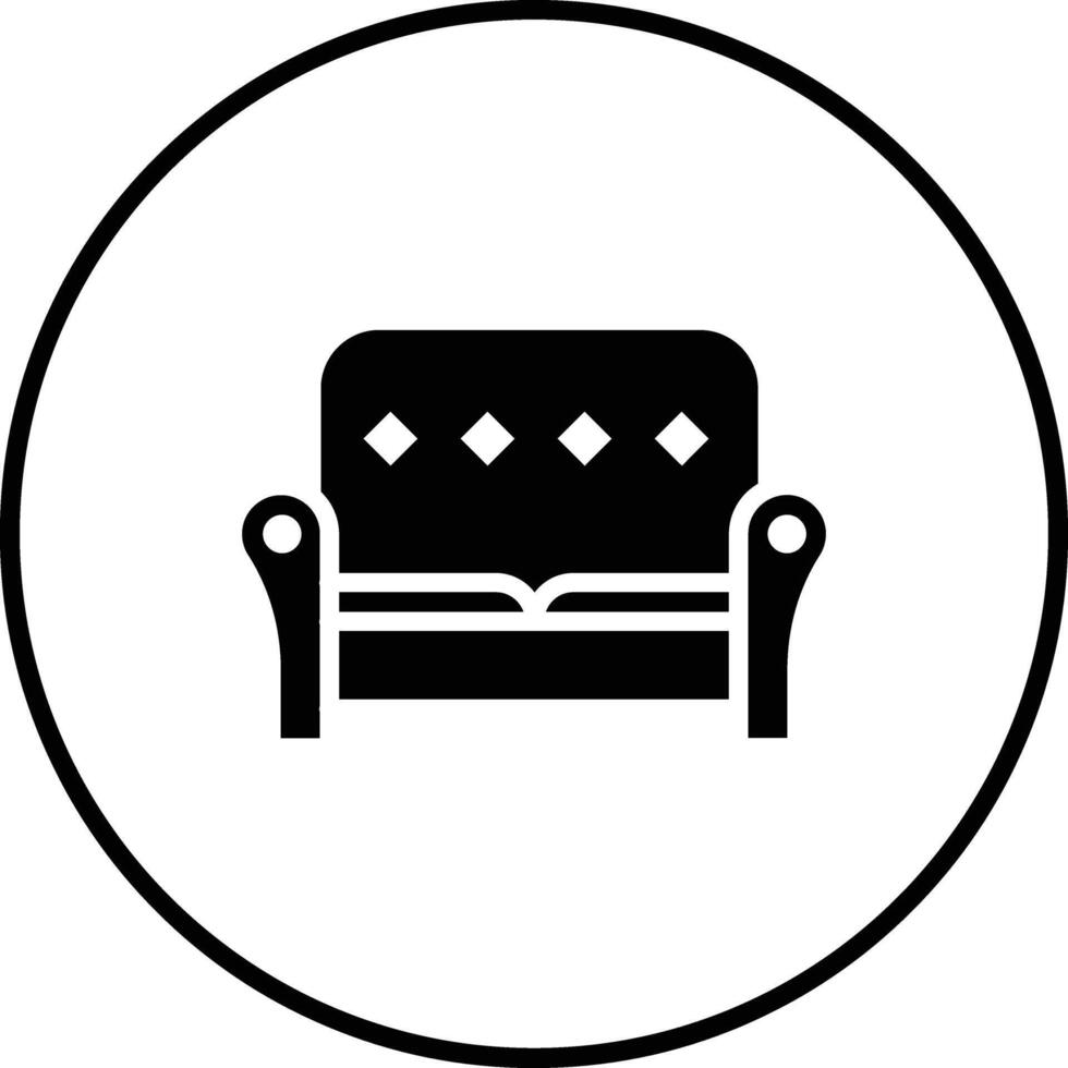 Sofa-Vektor-Symbol vektor