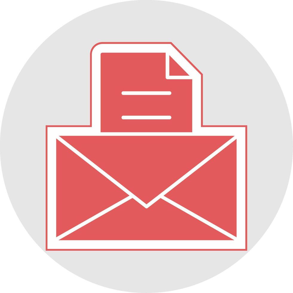 Email Glyphe Mehrfarbig Aufkleber Symbol vektor