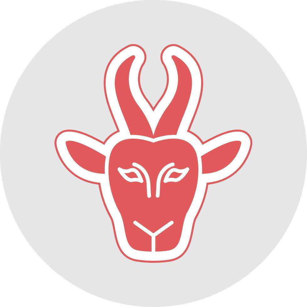 Gazelle Glyphe Mehrfarbig Aufkleber Symbol vektor