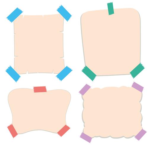 Pappersmallar i fyra stilar vektor