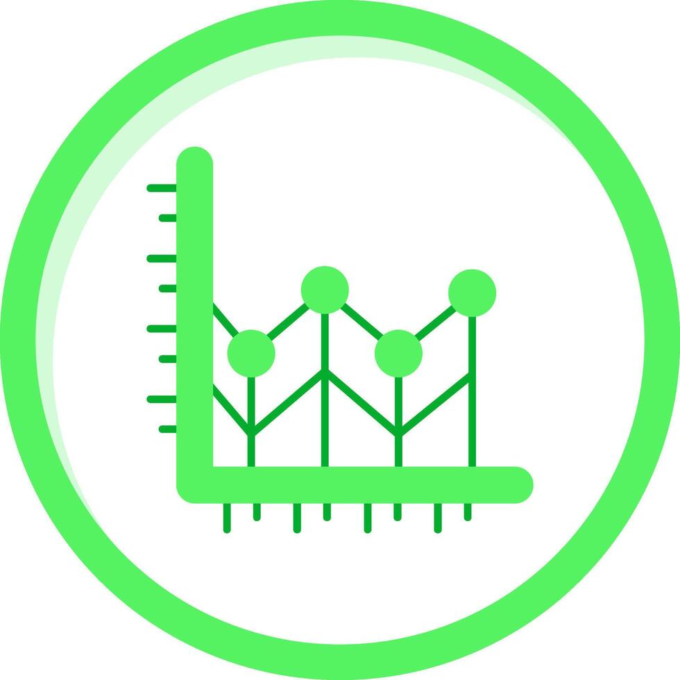 Linie Diagramm Grün mischen Symbol vektor