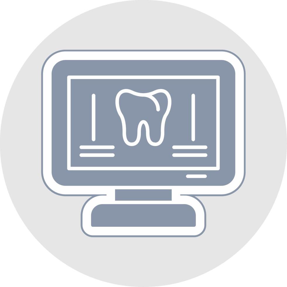 ortopantomogram glyf Flerfärgad klistermärke ikon vektor