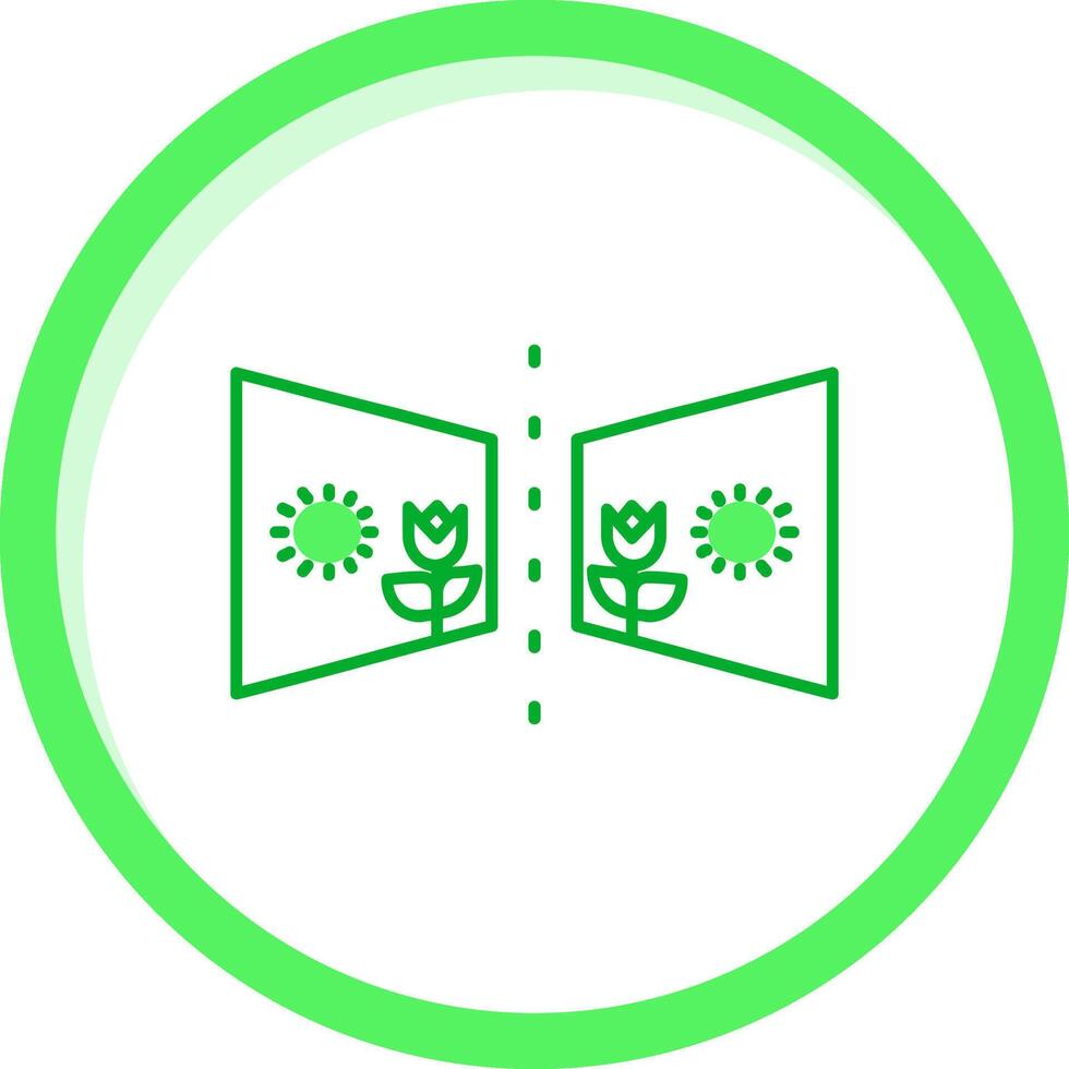 flip grön blanda ikon vektor