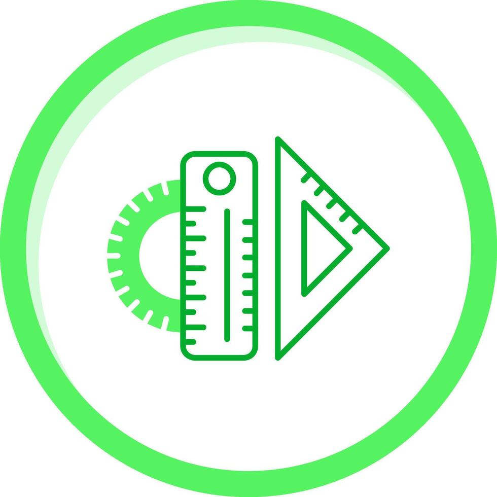 linjal grön blanda ikon vektor