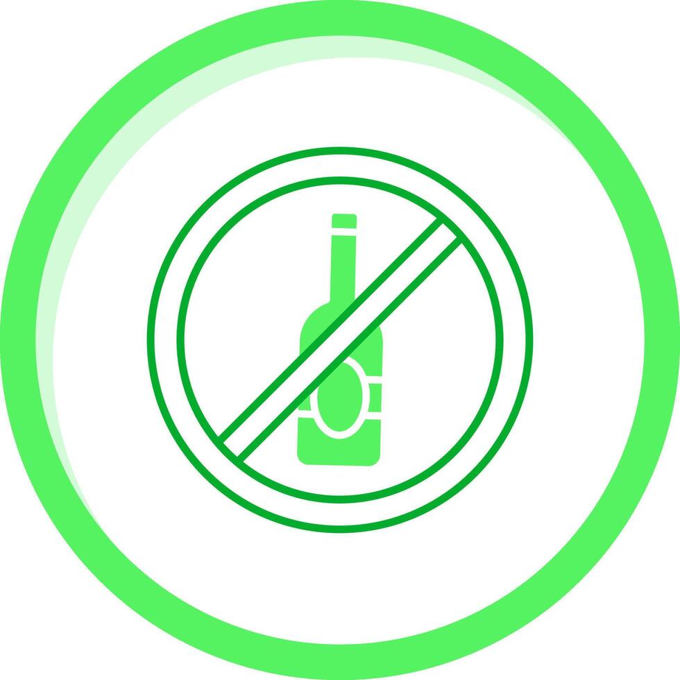 Nein Alkohol Grün mischen Symbol vektor