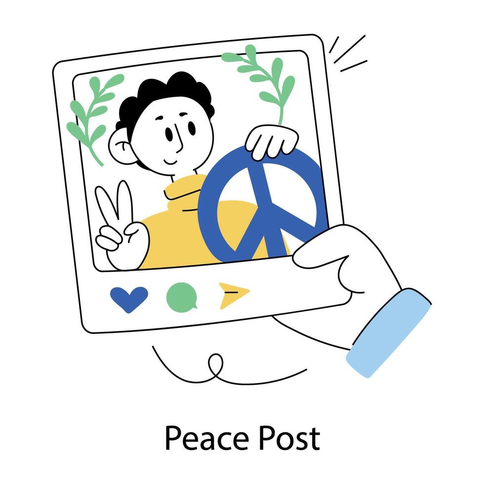 modisch Frieden Post vektor