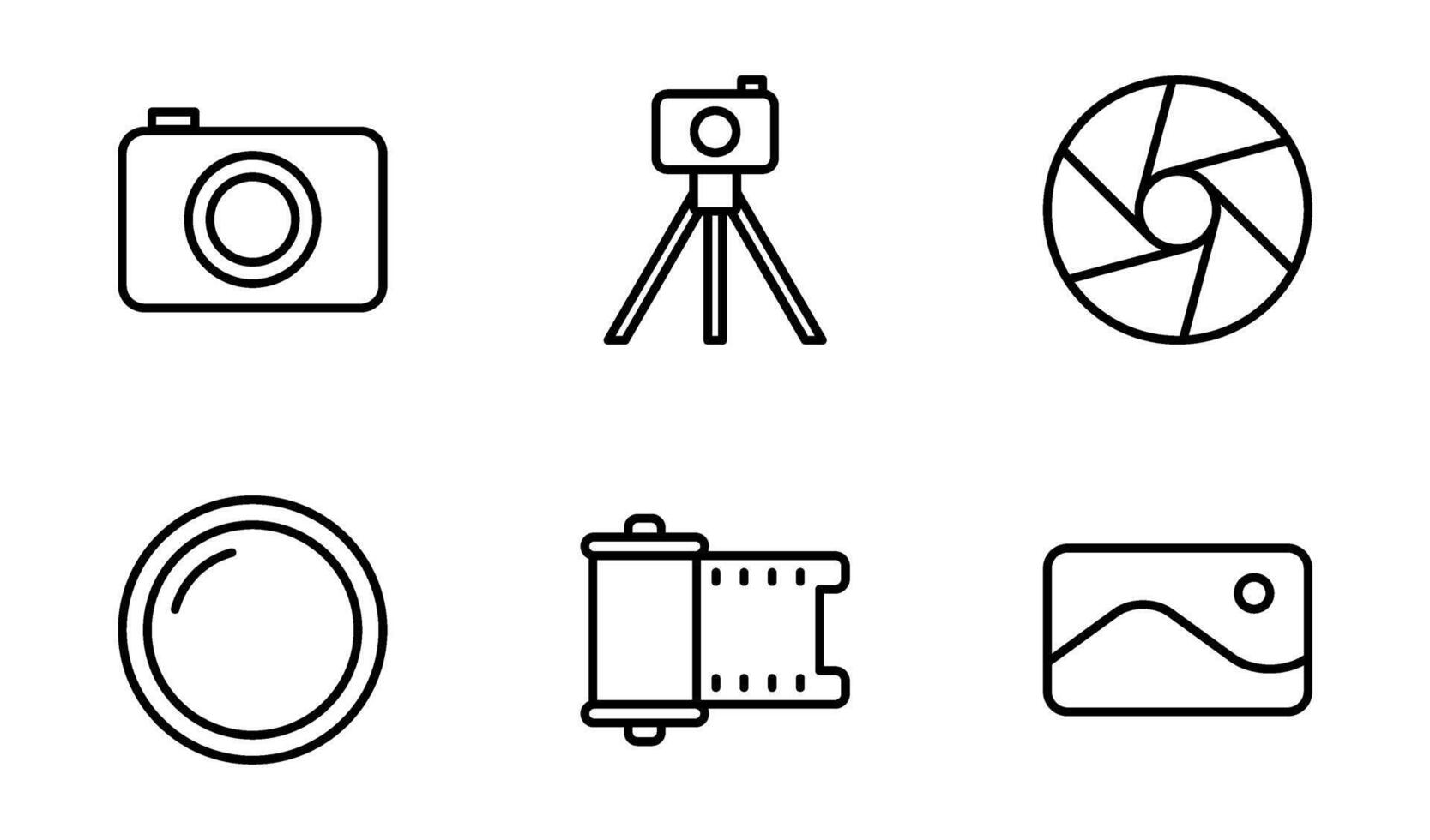 Fotografie Symbol Symbol Vektor Vorlage Sammlung