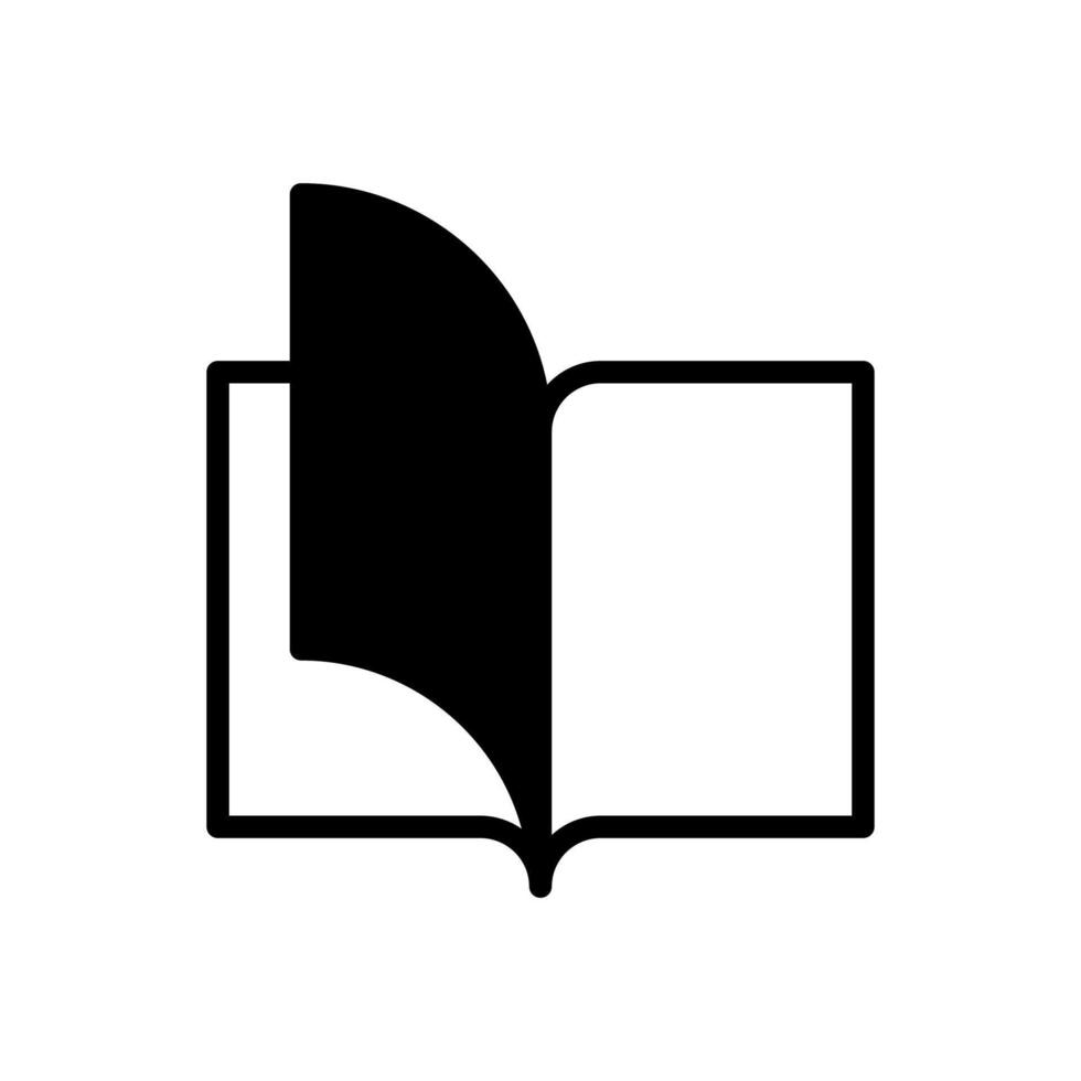 öppen bok ikon symbol vektor mall