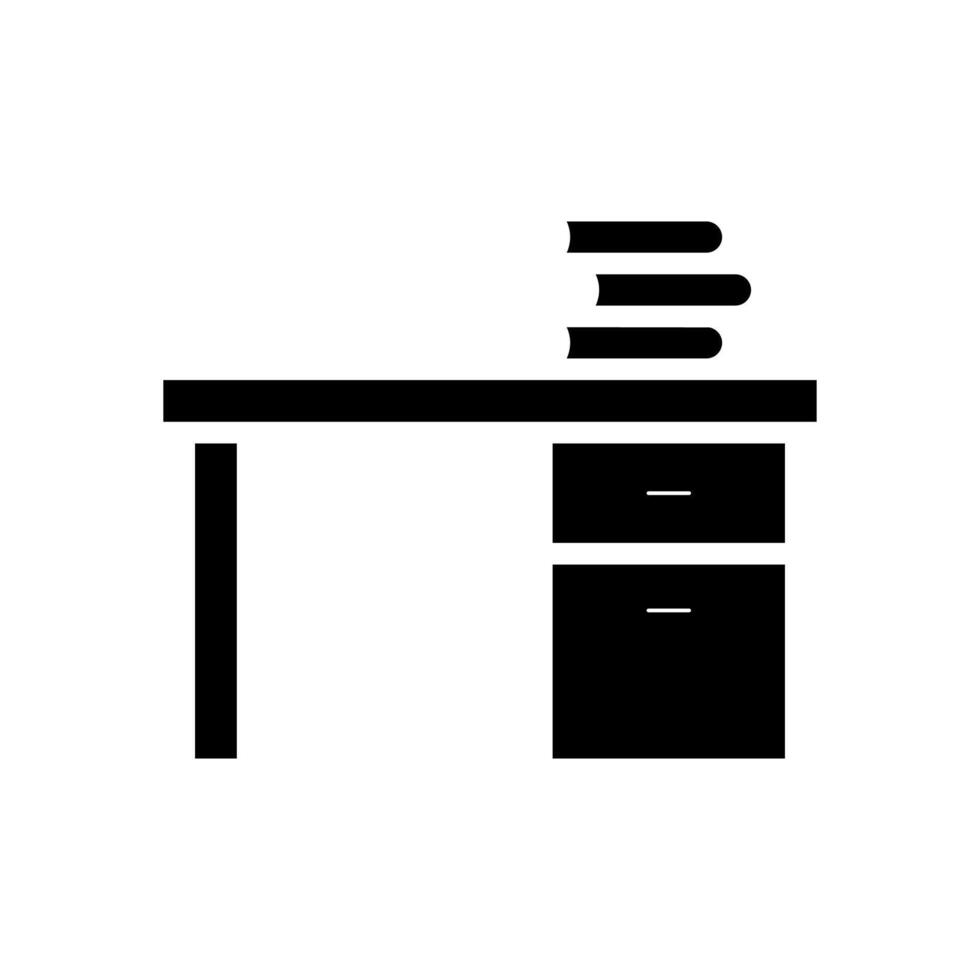 Schreibtisch Symbol Symbol Vektor Vorlage