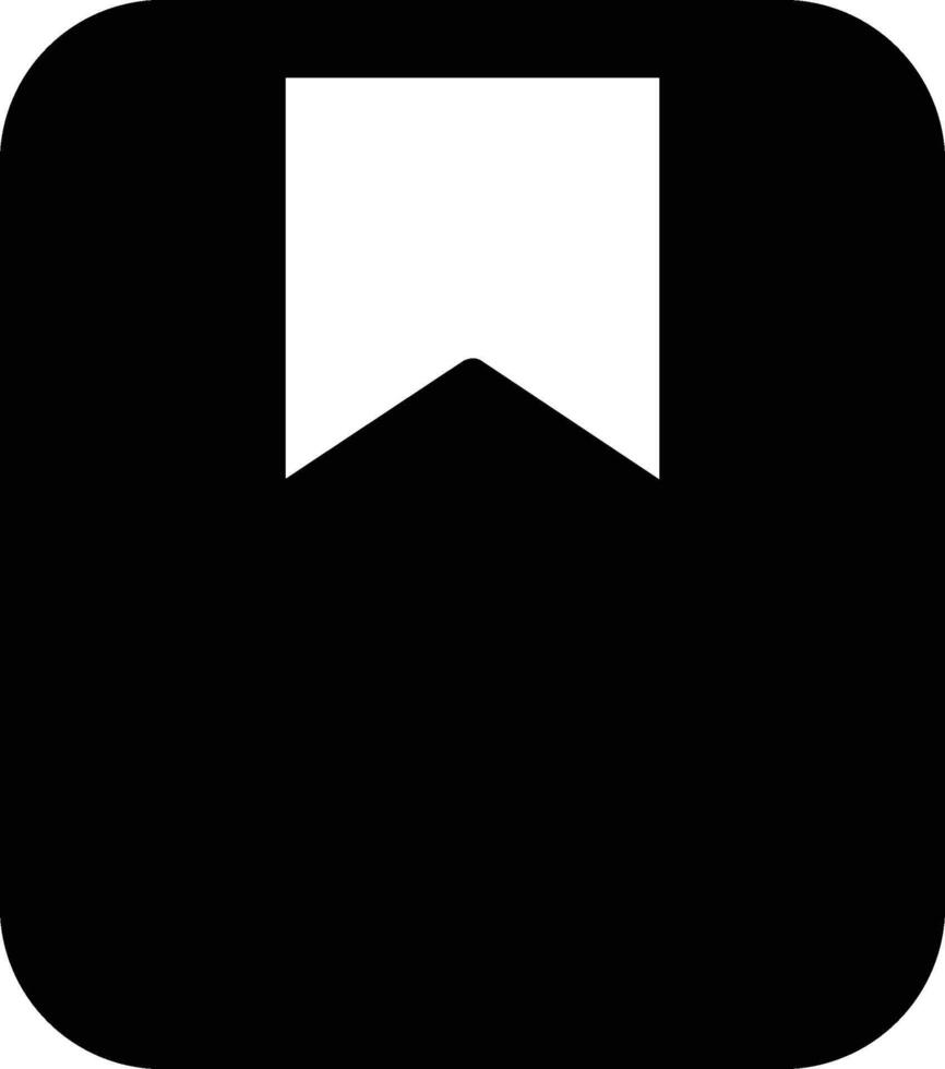Glyphe Lesezeichen Symbol vektor