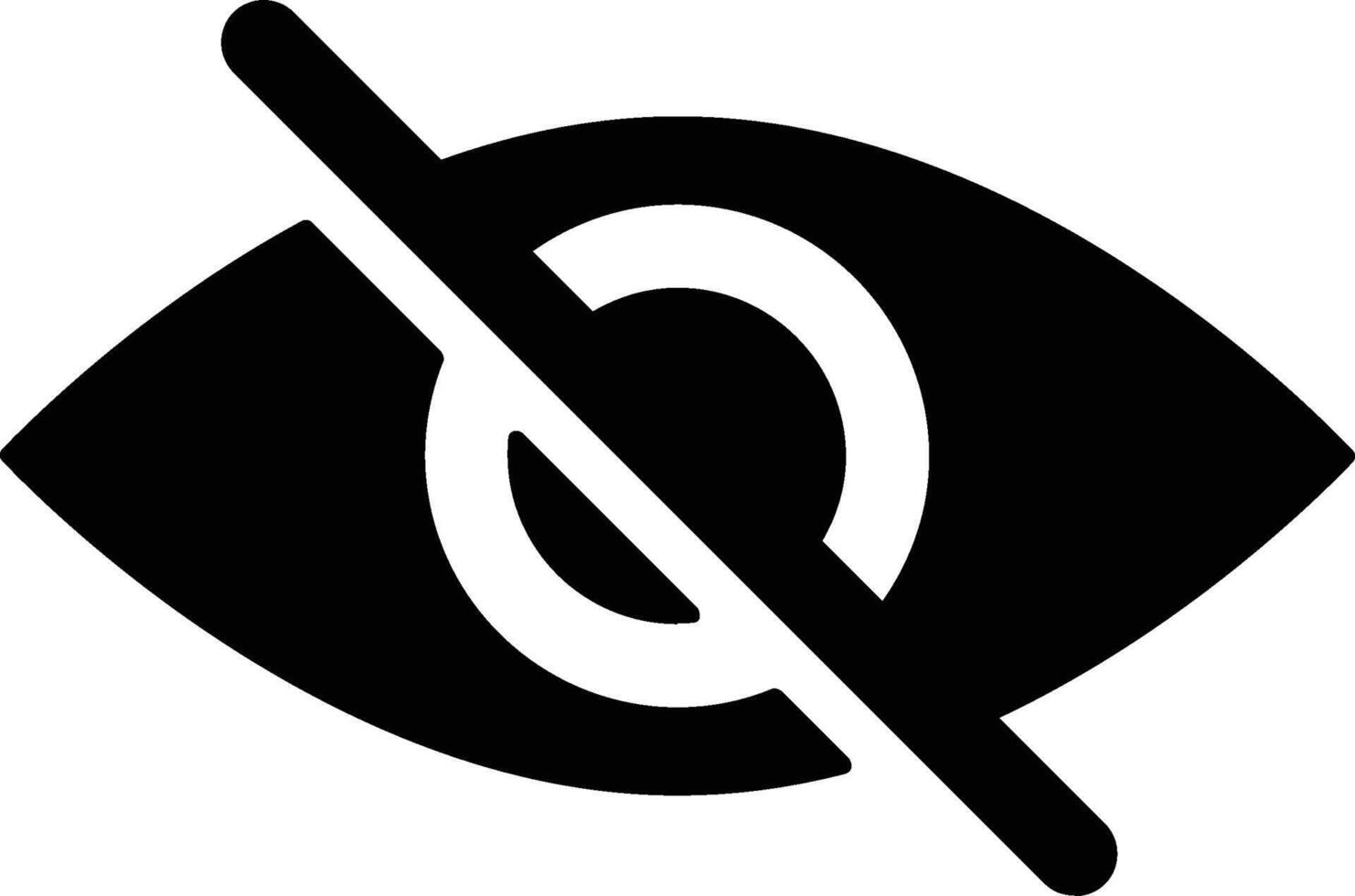 Glyphe ausblenden Symbol vektor