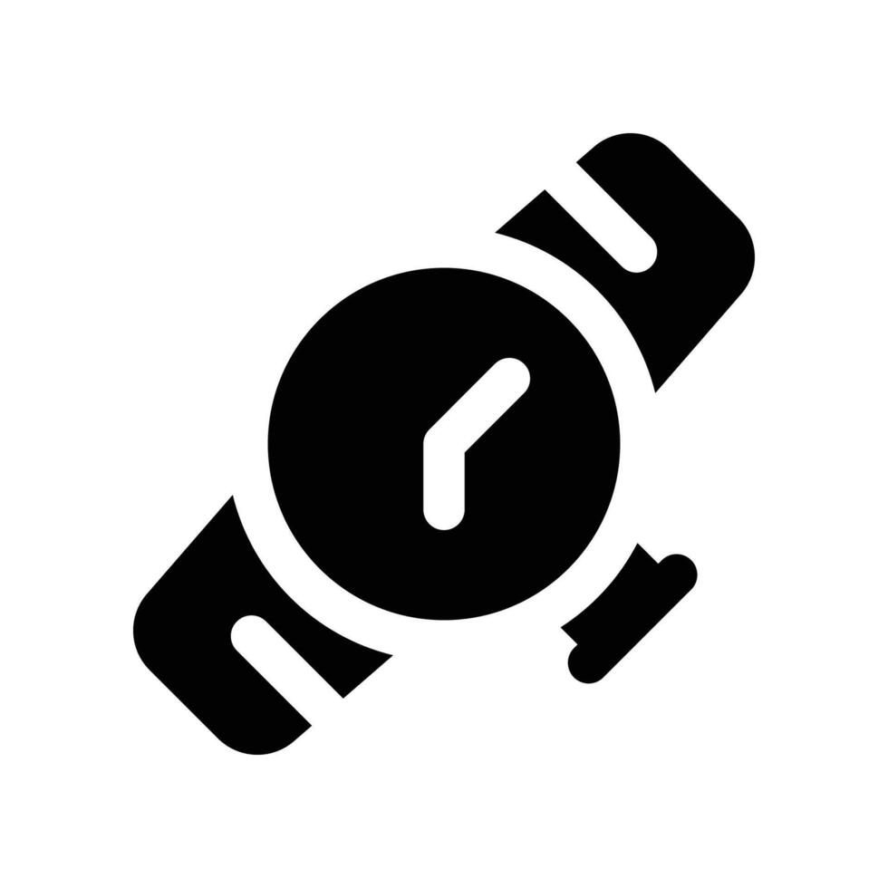 Uhr Symbol. Vektor Glyphe Symbol zum Ihre Webseite, Handy, Mobiltelefon, Präsentation, und Logo Design.