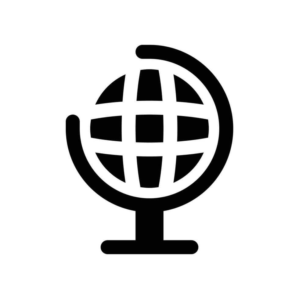Globus Symbol. Vektor Glyphe Symbol zum Ihre Webseite, Handy, Mobiltelefon, Präsentation, und Logo Design.