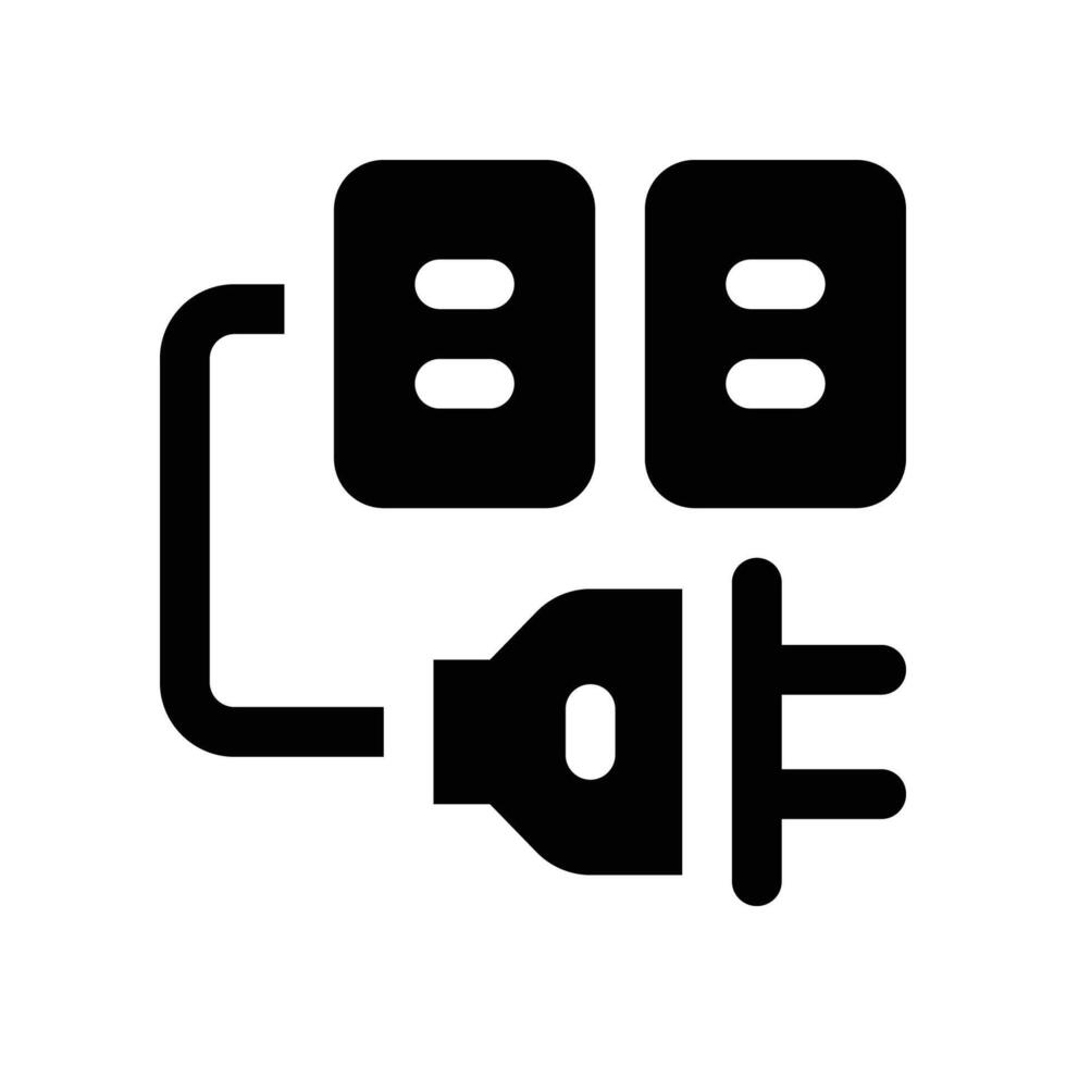 Erweiterung Kabel Symbol. Vektor Glyphe Symbol zum Ihre Webseite, Handy, Mobiltelefon, Präsentation, und Logo Design.