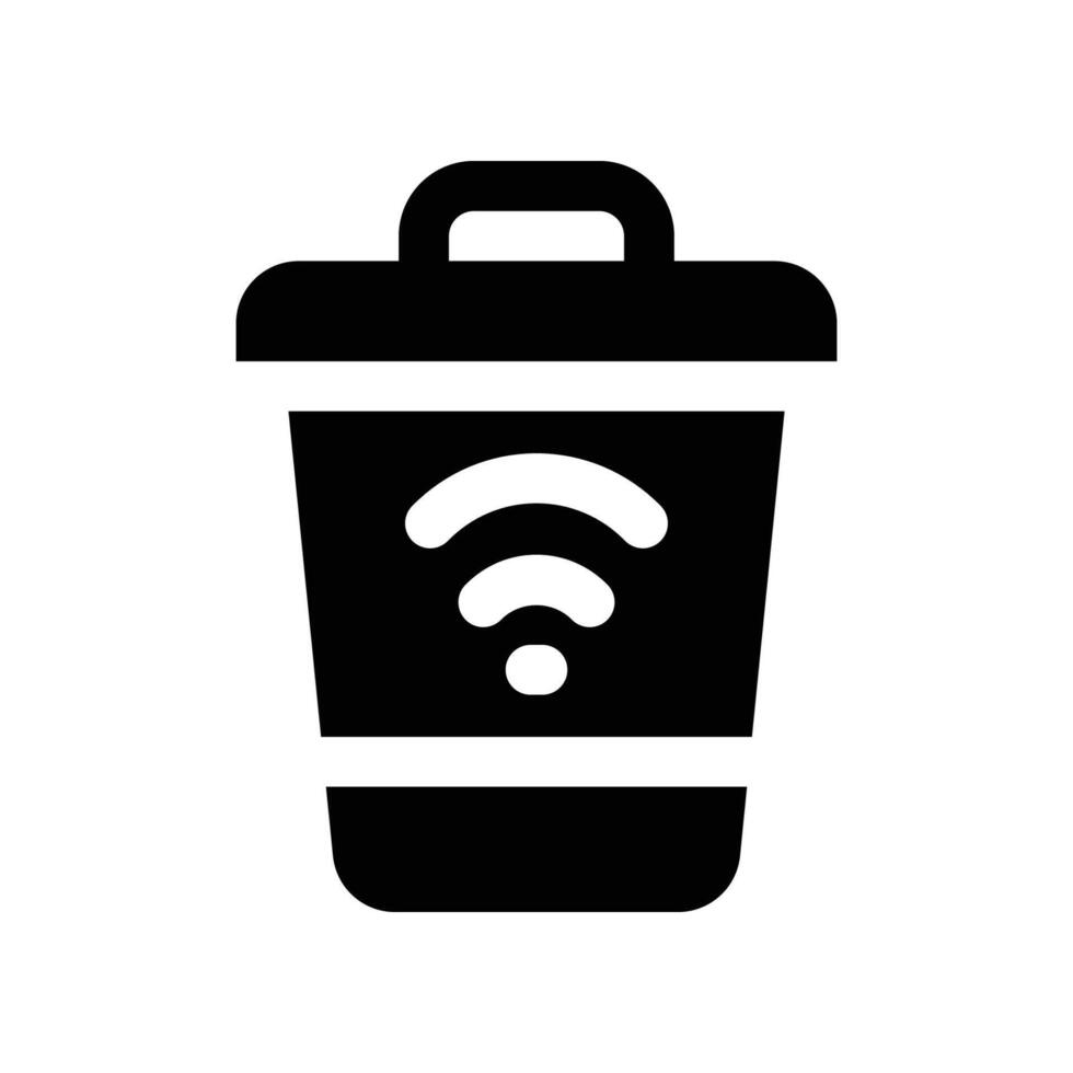 Müll Symbol. Vektor Glyphe Symbol zum Ihre Webseite, Handy, Mobiltelefon, Präsentation, und Logo Design.