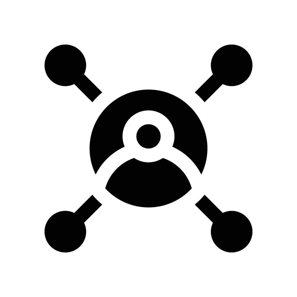 Sozial Netzwerk Symbol. Vektor Glyphe Symbol zum Ihre Webseite, Handy, Mobiltelefon, Präsentation, und Logo Design.