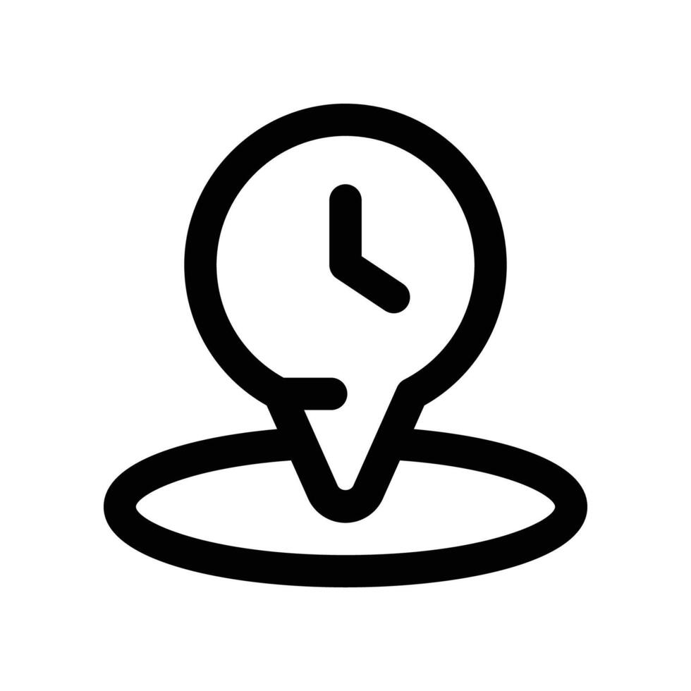 Zeit Symbol. Vektor Linie Symbol zum Ihre Webseite, Handy, Mobiltelefon, Präsentation, und Logo Design.