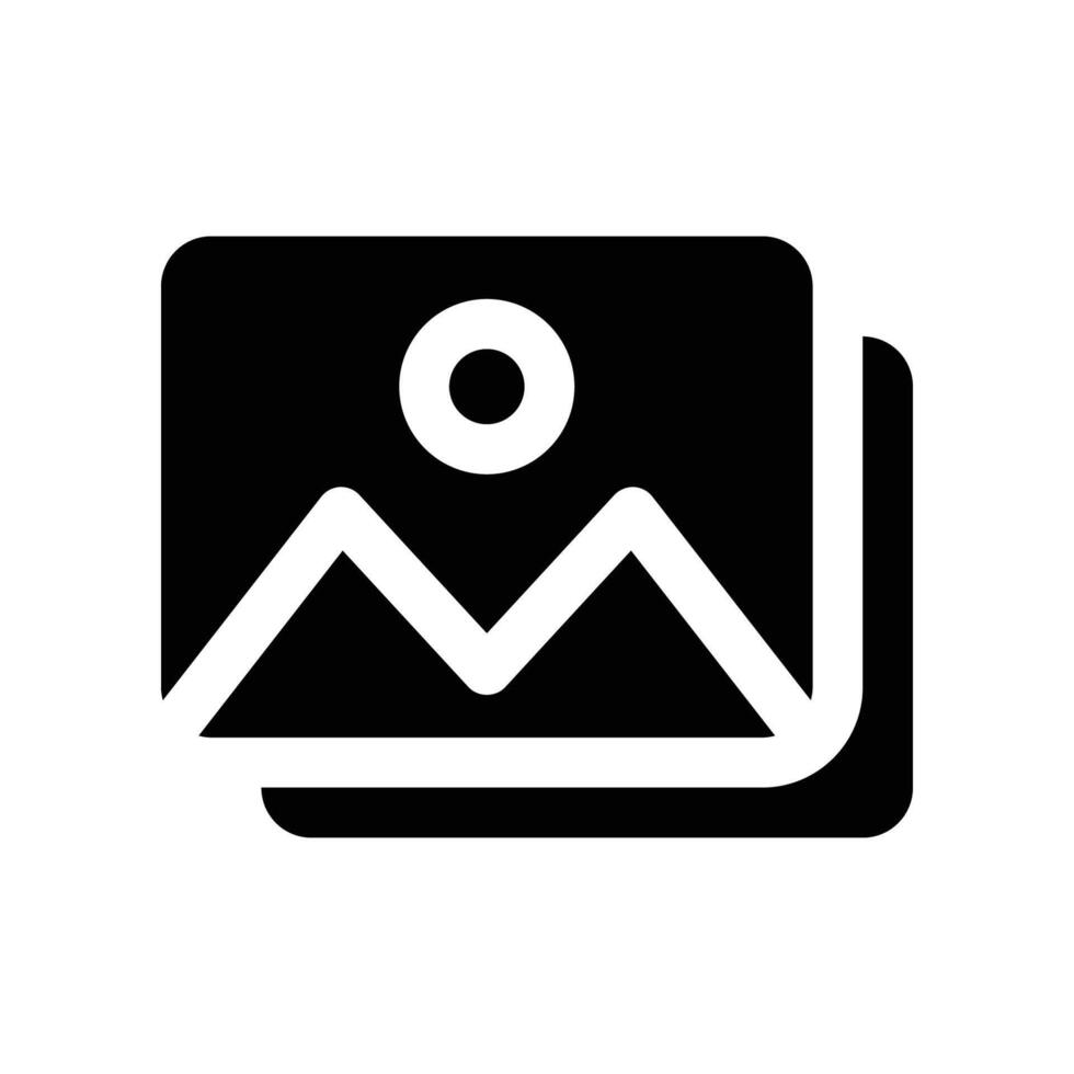 Bild Symbol. Vektor Glyphe Symbol zum Ihre Webseite, Handy, Mobiltelefon, Präsentation, und Logo Design.