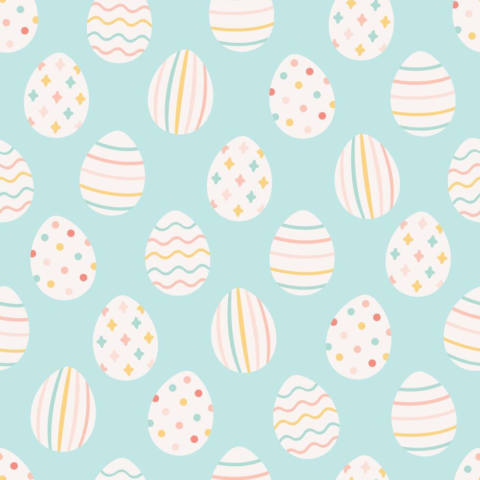 Ostern Eier nahtlos Muster. gemalt bunt Eier. glücklich Ostern. vektor