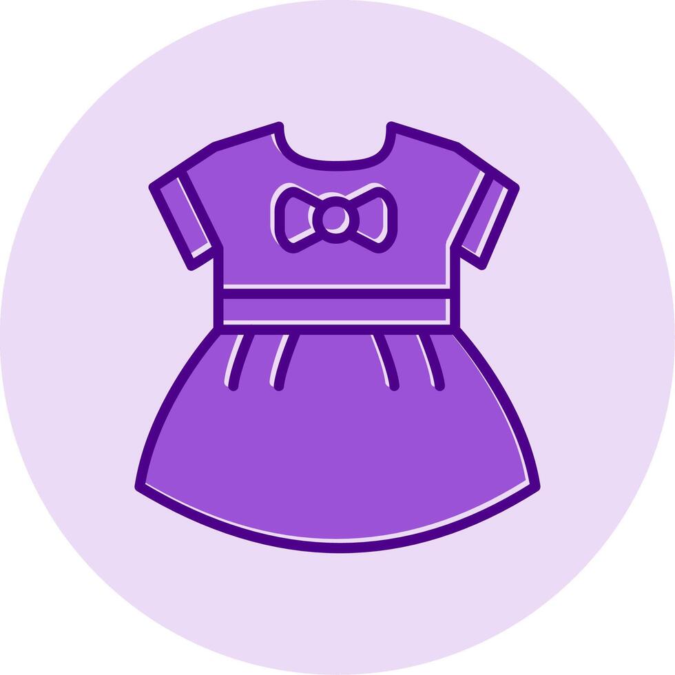 Baby Mädchen Kleid vecto Symbol vektor