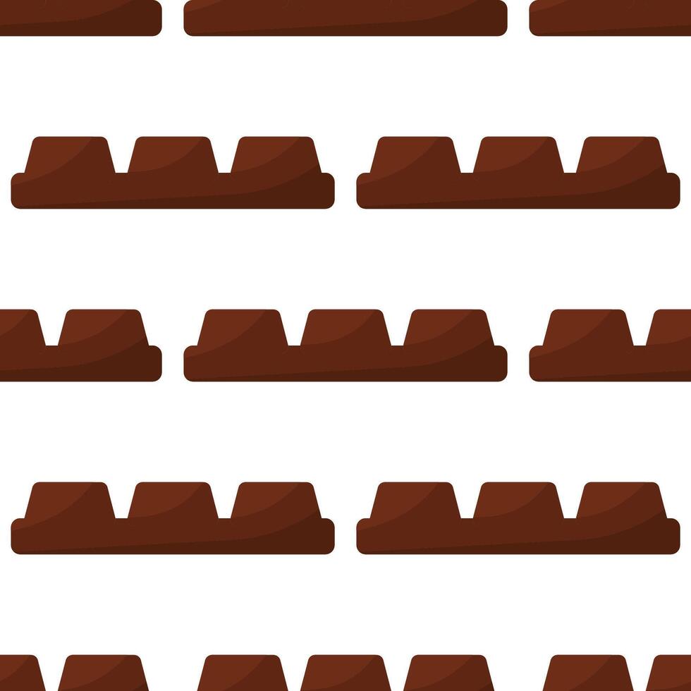 Schokolade Tag Stück Süss Essen Muster Textil- vektor