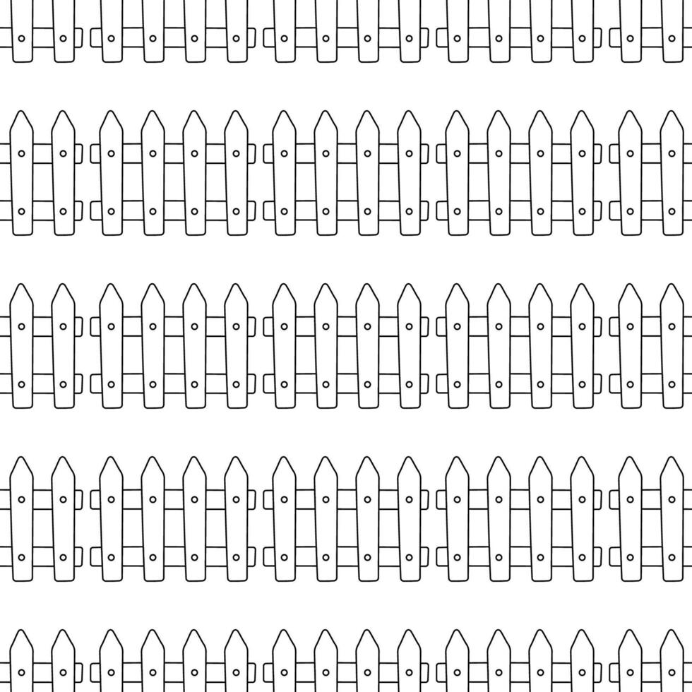 staket trä- trädgård fäktning linje mönster träd vektor
