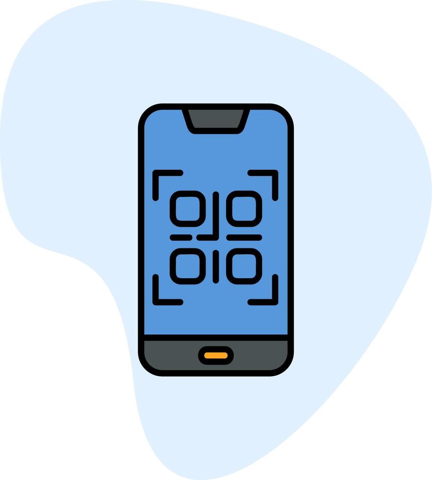 Smartphone qr Code vecto Symbol vektor