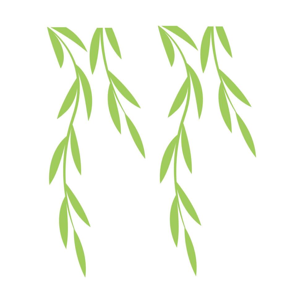 Vektor Bambus Blätter Illustration. Illustration mit isoliert Objekt