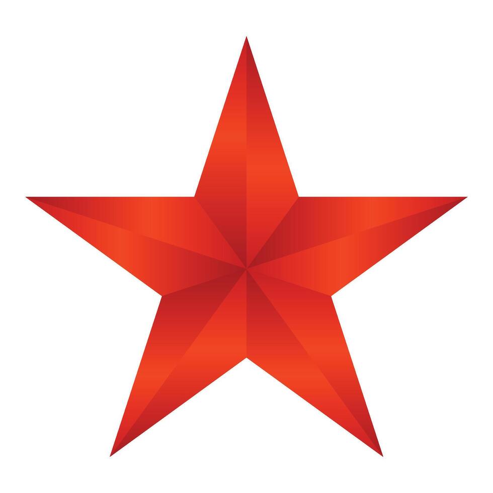 Vektor Star Symbol rot unterzeichnen. Vektor Illustration