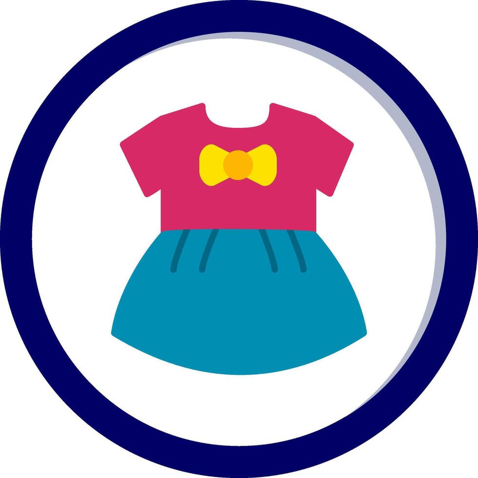 Baby Mädchen Kleid vecto Symbol vektor