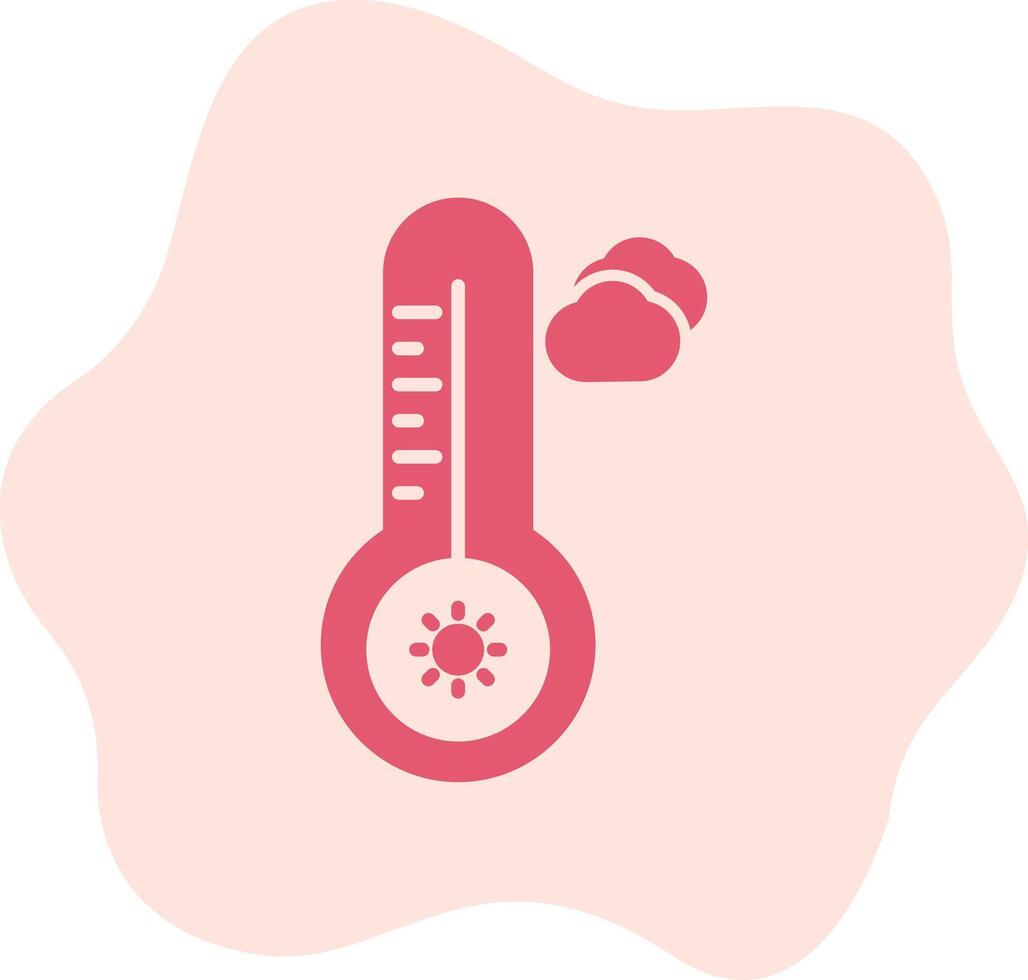 Temperatur heiß vecto Symbol vektor