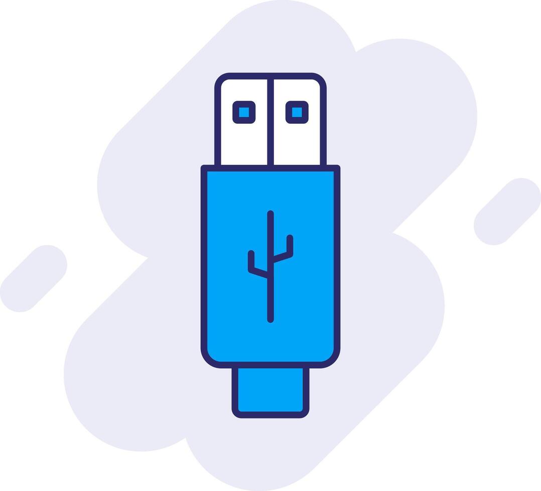 USB Linie gefüllt Hintergrund Symbol vektor