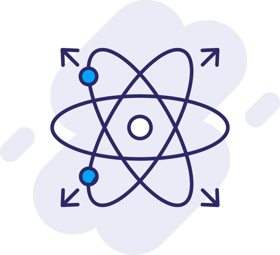 Atom Linie gefüllt Hintergrund Symbol vektor