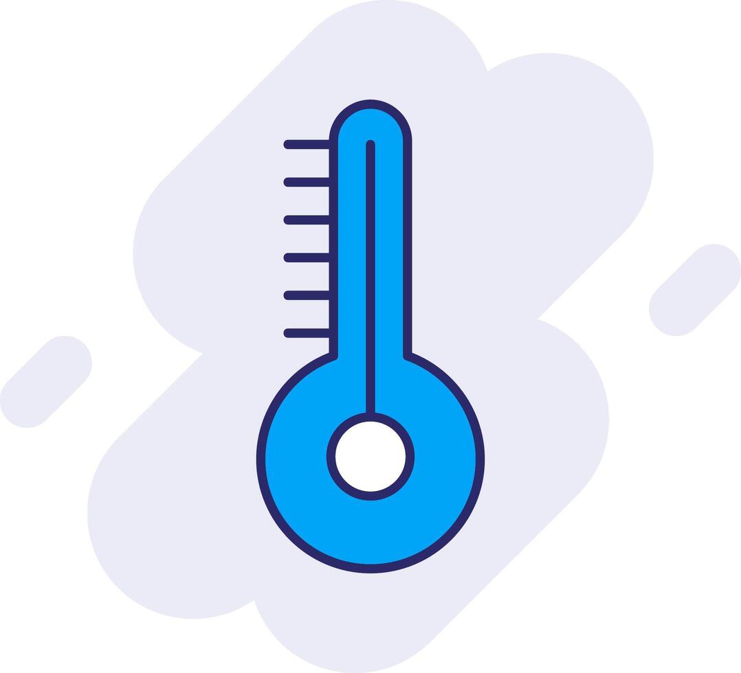 temperatur linje fylld backgroud ikon vektor