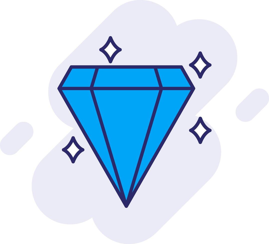 Diamant Linie gefüllt Hintergrund Symbol vektor