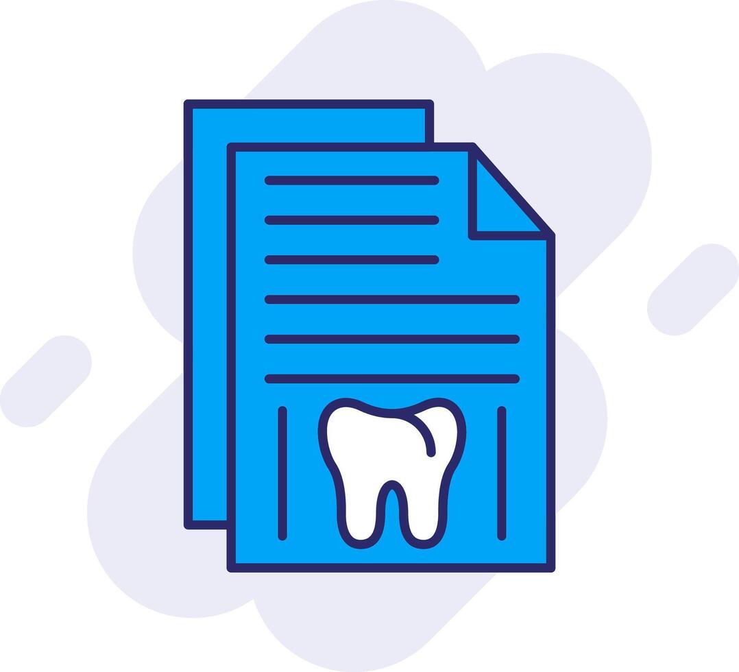 Dental Aufzeichnung Linie gefüllt Hintergrund Symbol vektor