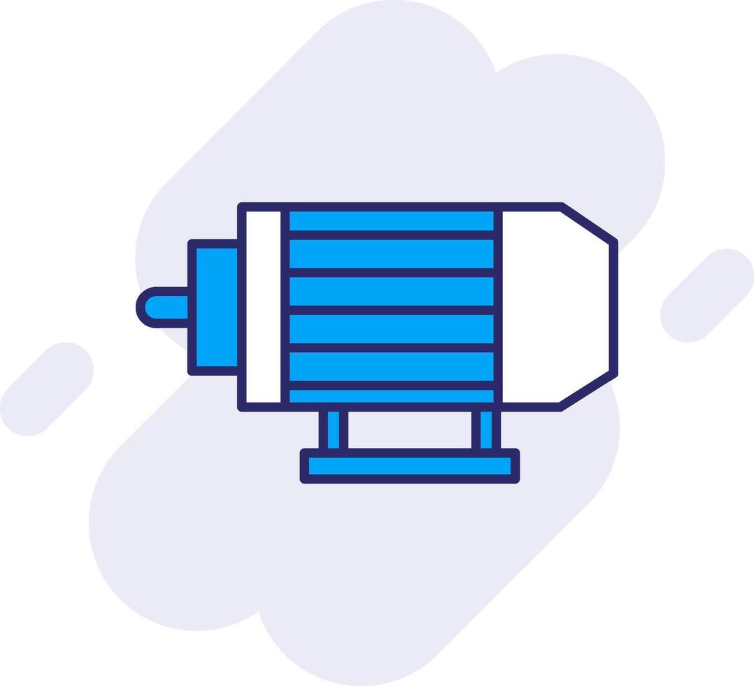 elektrisch Motor- Linie gefüllt Hintergrund Symbol vektor