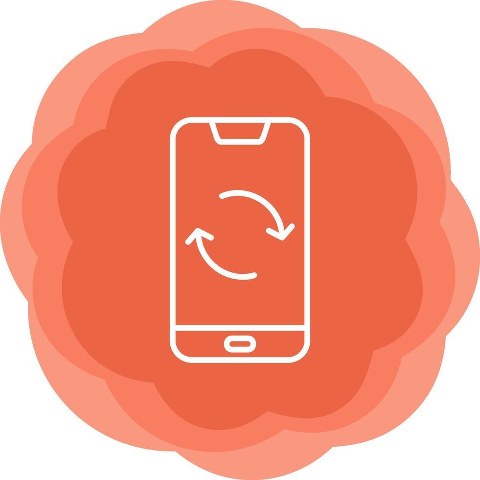 Smartphone Daten synchronisieren vecto Symbol vektor