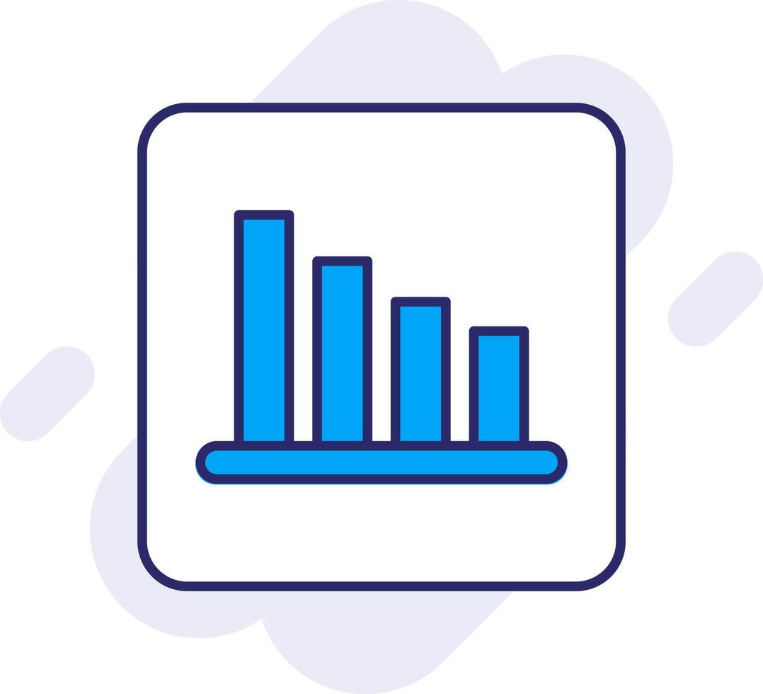 Bar Diagramm Linie gefüllt Hintergrund Symbol vektor