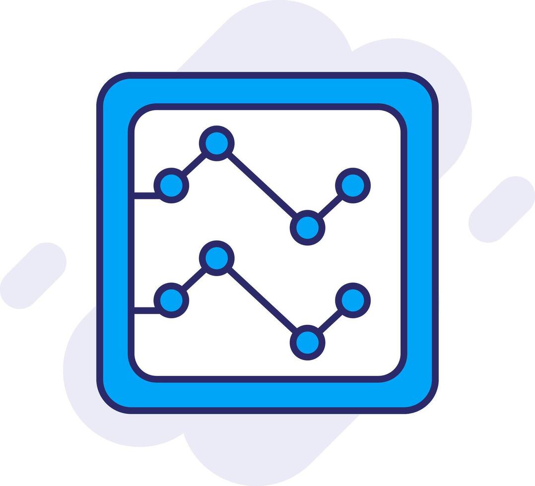 Linie Diagramm Linie gefüllt Hintergrund Symbol vektor