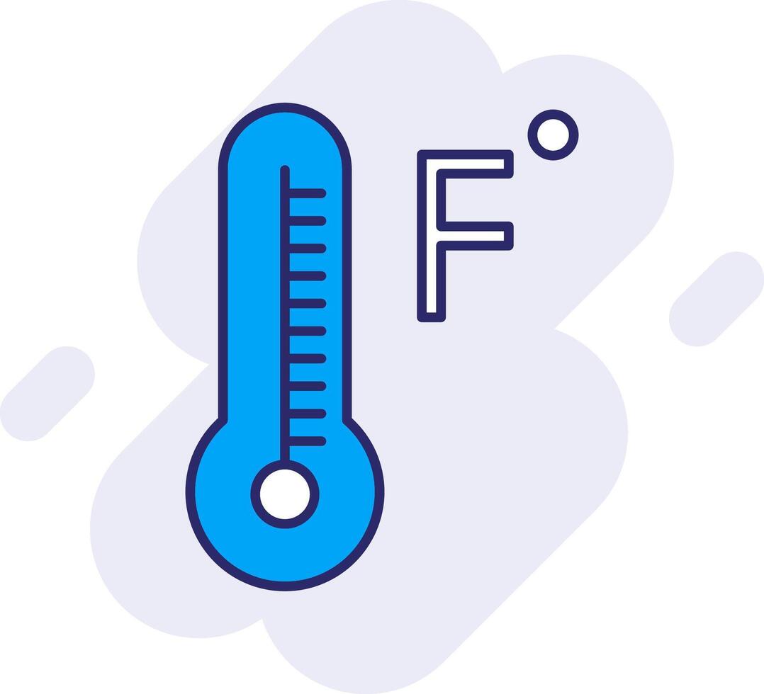 Fahrenheit Grad Linie gefüllt Hintergrund Symbol vektor