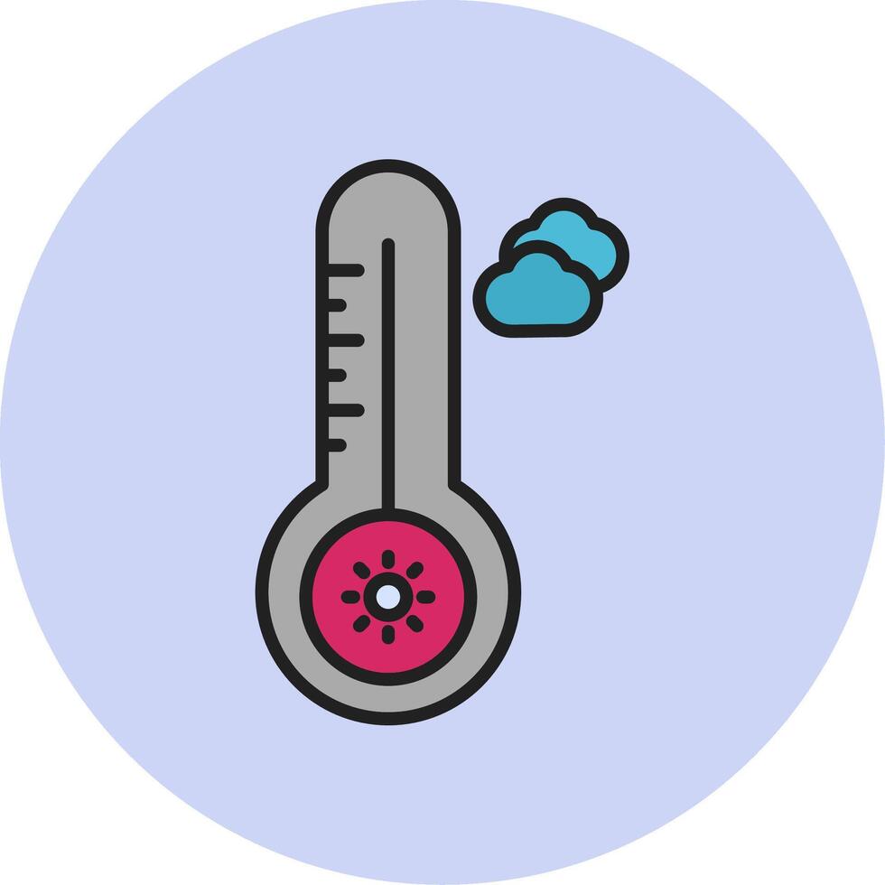 temperatur varm Vecto ikon vektor