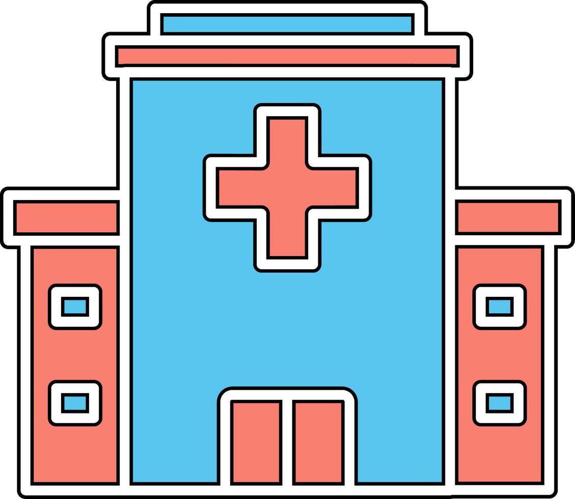 Krankenhaus Gebäude vecto Symbol vektor