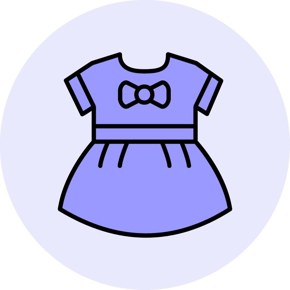 Baby Mädchen Kleid vecto Symbol vektor