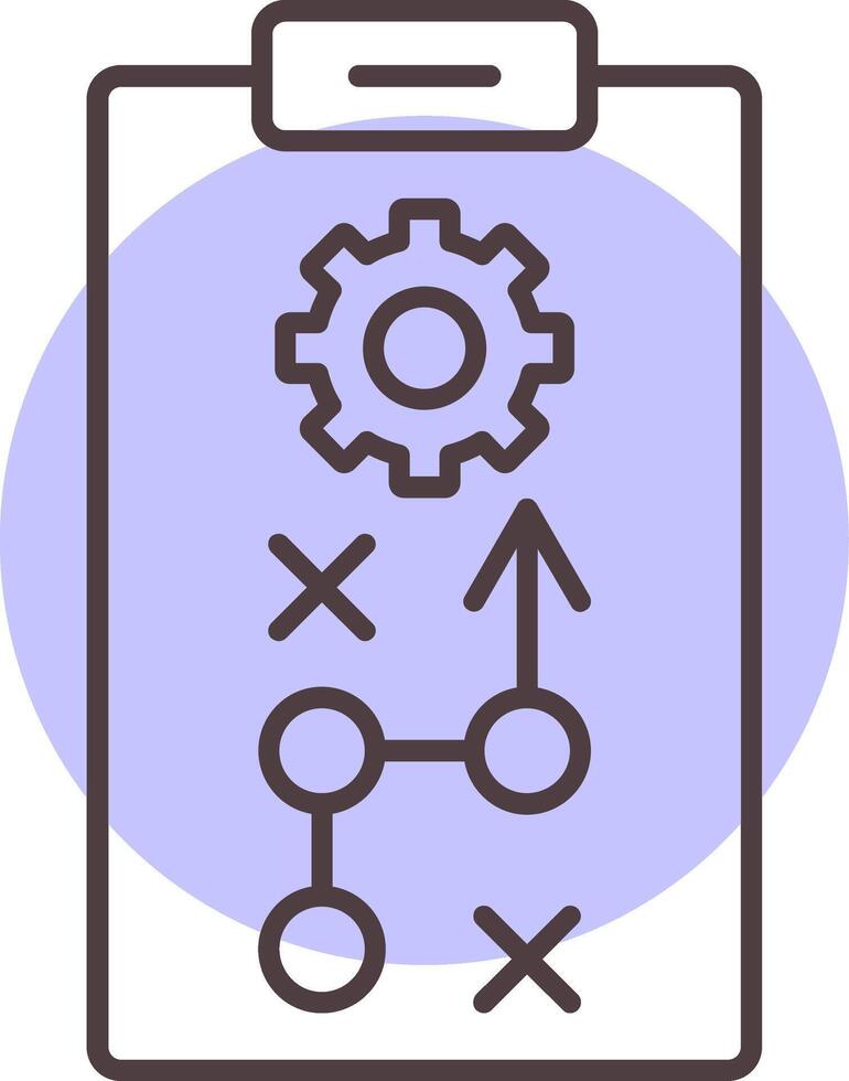 strategi linje form färger ikon vektor